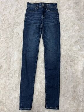 American Eagle Outfitters Dark Wash High-Rise Skinny Jeans
